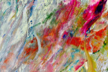 Renkli soyut arka plan duvar kağıdı. Modern motif görsel sanat. Yağlı boya karışımı. Moda el boyama bezi. Duvar dekorasyonu ve duvar resimleri fikri. 3 Boyutlu Doku.