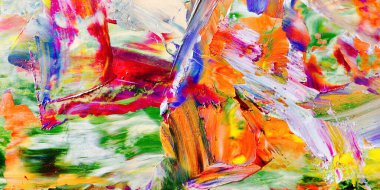 Renkli soyut arka plan duvar kağıdı. Modern motif görsel sanat. Yağlı boya karışımı. Moda el boyama bezi. Duvar dekorasyonu ve duvar resimleri fikri. 3 Boyutlu Doku.