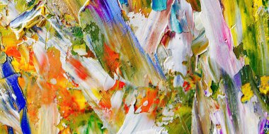 Renkli soyut arka plan duvar kağıdı. Modern motif görsel sanat. Yağlı boya karışımı. Moda el boyama bezi. Duvar dekorasyonu ve duvar resimleri fikri. 3 Boyutlu Doku.