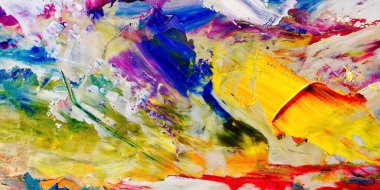 Renkli soyut arka plan duvar kağıdı. Modern motif görsel sanat. Yağlı boya karışımı. Moda el boyama bezi. Duvar dekorasyonu ve duvar resimleri fikri. 3 Boyutlu Doku.