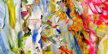 Renkli soyut arka plan duvar kağıdı. Modern motif görsel sanat. Yağlı boya karışımı. Moda el boyama bezi. Duvar dekorasyonu ve duvar resimleri fikri. 3 Boyutlu Doku.