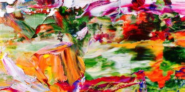 Renkli soyut arka plan duvar kağıdı. Modern motif görsel sanat. Yağlı boya karışımı. Moda el boyama bezi. Duvar dekorasyonu ve duvar resimleri fikri. 3 Boyutlu Doku.