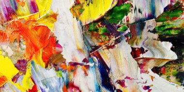 Renkli soyut arka plan duvar kağıdı. Modern motif görsel sanat. Yağlı boya karışımı. Moda el boyama bezi. Duvar dekorasyonu ve duvar resimleri fikri. 3 Boyutlu Doku.