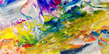 Renkli soyut arka plan duvar kağıdı. Modern motif görsel sanat. Yağlı boya karışımı. Moda el boyama bezi. Duvar dekorasyonu ve duvar resimleri fikri. 3 Boyutlu Doku.