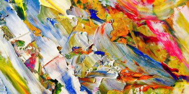 Renkli soyut arka plan duvar kağıdı. Modern motif görsel sanat. Yağlı boya karışımı. Moda el boyama bezi. Duvar dekorasyonu ve duvar resimleri fikri. 3 Boyutlu Doku.