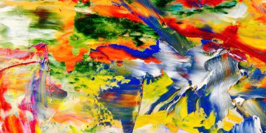 Renkli soyut arka plan duvar kağıdı. Modern motif görsel sanat. Yağlı boya karışımı. Moda el boyama bezi. Duvar dekorasyonu ve duvar resimleri fikri. 3 Boyutlu Doku.