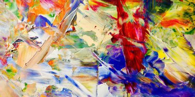 Renkli soyut arka plan duvar kağıdı. Modern motif görsel sanat. Yağlı boya karışımı. Moda el boyama bezi. Duvar dekorasyonu ve duvar resimleri fikri. 3 Boyutlu Doku.