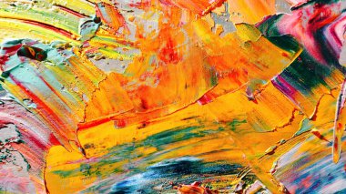 Renkli soyut arka plan duvar kağıdı. Modern motif görsel sanat. Yağlı boya karışımı. Moda el boyama bezi. Duvar dekorasyonu ve duvar resimleri fikri. 3 Boyutlu Doku.