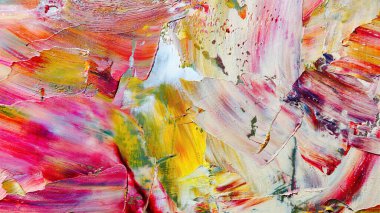 Renkli soyut arka plan duvar kağıdı. Modern motif görsel sanat. Yağlı boya karışımı. Moda el boyama bezi. Duvar dekorasyonu ve duvar resimleri fikri. 3 Boyutlu Doku