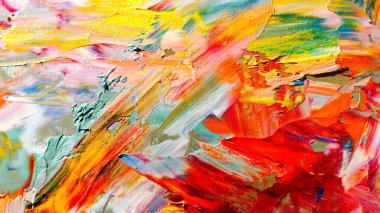 Renkli soyut arka plan duvar kağıdı. Modern motif görsel sanat. Yağlı boya karışımı. Moda el boyama bezi. Duvar dekorasyonu ve duvar resimleri fikri. 3 Boyutlu Doku