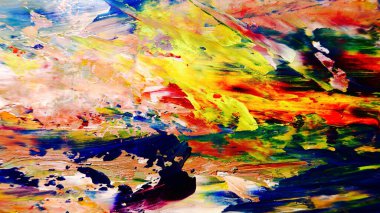 Renkli soyut arka plan duvar kağıdı. Modern motif görsel sanat. Yağlı boya karışımı. Moda el boyama bezi. Duvar dekorasyonu ve duvar resimleri fikri. 3 Boyutlu Doku