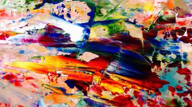 Renkli soyut arka plan duvar kağıdı. Modern motif görsel sanat. Yağlı boya karışımı. Moda el boyama bezi. Duvar dekorasyonu ve duvar resimleri fikri. 3 Boyutlu Doku