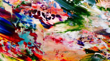 Renkli soyut arka plan duvar kağıdı. Modern motif görsel sanat. Yağlı boya karışımı. Moda el boyama bezi. Duvar dekorasyonu ve duvar resimleri fikri. 3 Boyutlu Doku