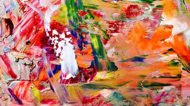 Renkli soyut arka plan duvar kağıdı. Modern motif görsel sanat. Yağlı boya karışımı. Moda el boyama bezi. Duvar dekorasyonu ve duvar resimleri fikri. 3 Boyutlu Doku.