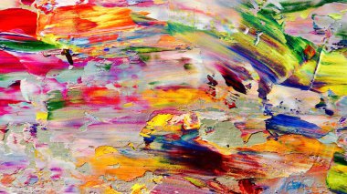 Renkli soyut arka plan duvar kağıdı. Modern motif görsel sanat. Yağlı boya karışımı. Moda el boyama bezi. Duvar dekorasyonu ve duvar resimleri fikri. 3 Boyutlu Doku.