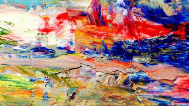 Renkli soyut arka plan duvar kağıdı. Modern motif görsel sanat. Yağlı boya karışımı. Moda el boyama bezi. Duvar dekorasyonu ve duvar resimleri fikri. 3 Boyutlu Doku.