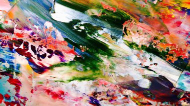 Renkli soyut arka plan duvar kağıdı. Modern motif görsel sanat. Yağlı boya karışımı. Moda el boyama bezi. Duvar dekorasyonu ve duvar resimleri fikri. 3 Boyutlu Doku.