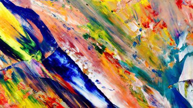 Renkli soyut arka plan duvar kağıdı. Modern motif görsel sanat. Yağlı boya karışımı. Moda el boyama bezi. Duvar dekorasyonu ve duvar resimleri fikri. 3 Boyutlu Doku.