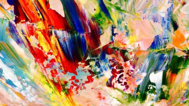 Renkli soyut arka plan duvar kağıdı. Modern motif görsel sanat. Yağlı boya karışımı. Moda el boyama bezi. Duvar dekorasyonu ve duvar resimleri fikri. 3 Boyutlu Doku.