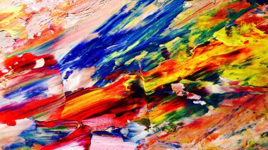 Renkli soyut arka plan duvar kağıdı. Modern motif görsel sanat. Yağlı boya karışımı. Moda el boyama bezi. Duvar dekorasyonu ve duvar resimleri fikri. 3 Boyutlu Doku.