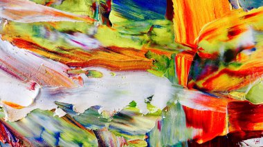 Renkli soyut arka plan duvar kağıdı. Modern motif görsel sanat. Yağlı boya karışımı. Moda el boyama bezi. Duvar dekorasyonu ve duvar resimleri fikri. 3 Boyutlu Doku.