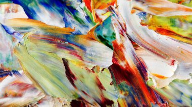Renkli soyut arka plan duvar kağıdı. Modern motif görsel sanat. Yağlı boya karışımı. Moda el boyama bezi. Duvar dekorasyonu ve duvar resimleri fikri. 3 Boyutlu Doku.