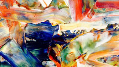 Renkli soyut arka plan duvar kağıdı. Modern motif görsel sanat. Yağlı boya karışımı. Moda el boyama bezi. Duvar dekorasyonu ve duvar resimleri fikri. 3 Boyutlu Doku.