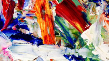 Renkli soyut arka plan duvar kağıdı. Modern motif görsel sanat. Yağlı boya karışımı. Moda el boyama bezi. Duvar dekorasyonu ve duvar resimleri fikri. 3 Boyutlu Doku.