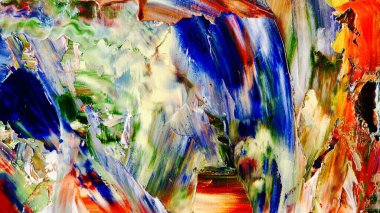 Renkli soyut arka plan duvar kağıdı. Modern motif görsel sanat. Yağlı boya karışımı. Moda el boyama bezi. Duvar dekorasyonu ve duvar resimleri fikri. 3 Boyutlu Doku.