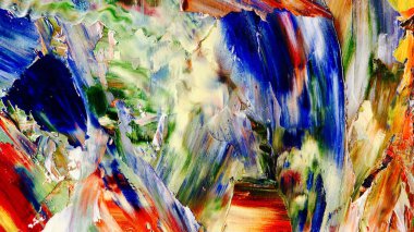 Renkli soyut arka plan duvar kağıdı. Modern motif görsel sanat. Yağlı boya karışımı. Moda el boyama bezi. Duvar dekorasyonu ve duvar resimleri fikri. 3 Boyutlu Doku.