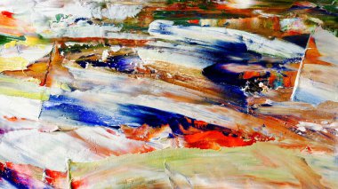 Renkli soyut arka plan duvar kağıdı. Modern motif görsel sanat. Yağlı boya karışımı. Moda el boyama bezi. Duvar dekorasyonu ve duvar resimleri fikri. 3 Boyutlu Doku.