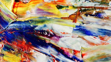 Renkli soyut arka plan duvar kağıdı. Modern motif görsel sanat. Yağlı boya karışımı. Moda el boyama bezi. Duvar dekorasyonu ve duvar resimleri fikri. 3 Boyutlu Doku.