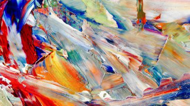 Renkli soyut arka plan duvar kağıdı. Modern motif görsel sanat. Yağlı boya karışımı. Moda el boyama bezi. Duvar dekorasyonu ve duvar resimleri fikri. 3 Boyutlu Doku.