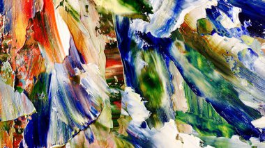 Renkli soyut arka plan duvar kağıdı. Modern motif görsel sanat. Yağlı boya karışımı. Moda el boyama bezi. Duvar dekorasyonu ve duvar resimleri fikri. 3 Boyutlu Doku.