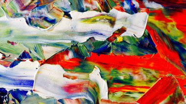 Renkli soyut arka plan duvar kağıdı. Modern motif görsel sanat. Yağlı boya karışımı. Moda el boyama bezi. Duvar dekorasyonu ve duvar resimleri fikri. 3 Boyutlu Doku.