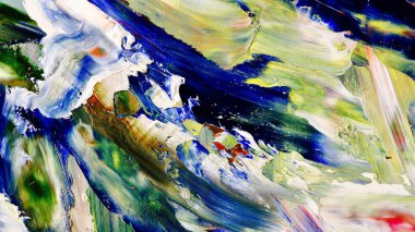 Renkli soyut arka plan duvar kağıdı. Modern motif görsel sanat. Yağlı boya karışımı. Moda el boyama bezi. Duvar dekorasyonu ve duvar resimleri fikri. 3 Boyutlu Doku.