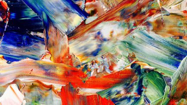 Renkli soyut arka plan duvar kağıdı. Modern motif görsel sanat. Yağlı boya karışımı. Moda el boyama bezi. Duvar dekorasyonu ve duvar resimleri fikri. 3 Boyutlu Doku.