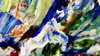 Renkli soyut arka plan duvar kağıdı. Modern motif görsel sanat. Yağlı boya karışımı. Moda el boyama bezi. Duvar dekorasyonu ve duvar resimleri fikri. 3 Boyutlu Doku.