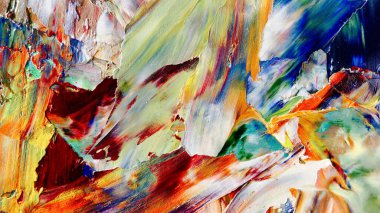 Renkli soyut arka plan duvar kağıdı. Modern motif görsel sanat. Yağlı boya karışımı. Moda el boyama bezi. Duvar dekorasyonu ve duvar resimleri fikri. 3 Boyutlu Doku.