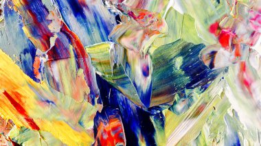 Renkli soyut arka plan duvar kağıdı. Modern motif görsel sanat. Yağlı boya karışımı. Moda el boyama bezi. Duvar dekorasyonu ve duvar resimleri fikri. 3 Boyutlu Doku.