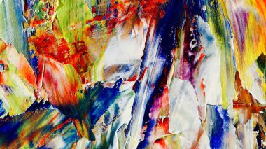 Renkli soyut arka plan duvar kağıdı. Modern motif görsel sanat. Yağlı boya karışımı. Moda el boyama bezi. Duvar dekorasyonu ve duvar resimleri fikri. 3 Boyutlu Doku.