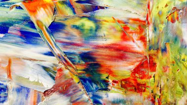 Renkli soyut arka plan duvar kağıdı. Modern motif görsel sanat. Yağlı boya karışımı. Moda el boyama bezi. Duvar dekorasyonu ve duvar resimleri fikri. 3 Boyutlu Doku.