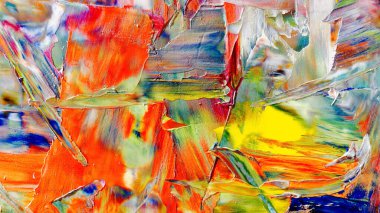 Renkli soyut arka plan duvar kağıdı. Modern motif görsel sanat. Yağlı boya karışımı. Moda el boyama bezi. Duvar dekorasyonu ve duvar resimleri fikri. 3 Boyutlu Doku.