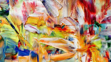 Renkli soyut arka plan duvar kağıdı. Modern motif görsel sanat. Yağlı boya karışımı. Moda el boyama bezi. Duvar dekorasyonu ve duvar resimleri fikri. 3 Boyutlu Doku