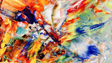 Renkli soyut arka plan duvar kağıdı. Modern motif görsel sanat. Yağlı boya karışımı. Moda el boyama bezi. Duvar dekorasyonu ve duvar resimleri fikri. 3 Boyutlu Doku