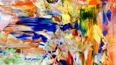 Renkli soyut arka plan duvar kağıdı. Modern motif görsel sanat. Yağlı boya karışımı. Moda el boyama bezi. Duvar dekorasyonu ve duvar resimleri fikri. 3 Boyutlu Doku