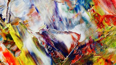 Renkli soyut arka plan duvar kağıdı. Modern motif görsel sanat. Yağlı boya karışımı. Moda el boyama bezi. Duvar dekorasyonu ve duvar resimleri fikri. 3 Boyutlu Doku