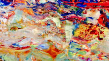 Renkli soyut arka plan duvar kağıdı. Modern motif görsel sanat. Yağlı boya karışımı. Moda el boyama bezi. Duvar dekorasyonu ve duvar resimleri fikri. 3 Boyutlu Doku