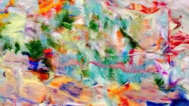 Renkli soyut arka plan duvar kağıdı. Modern motif görsel sanat. Yağlı boya karışımı. Moda el boyama bezi. Duvar dekorasyonu ve duvar resimleri fikri. 3 Boyutlu Doku