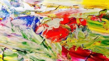 Renkli soyut arka plan duvar kağıdı. Modern motif görsel sanat. Yağlı boya karışımı. Moda el boyama bezi. Duvar dekorasyonu ve duvar resimleri fikri. 3 Boyutlu Doku.